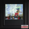 Картина Балаганы - Борис Кустодиев